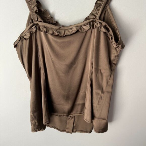 nwt Nanette Lepore, Size 4, Taupe/Bronze Silk Tank - Picture 2 of 4